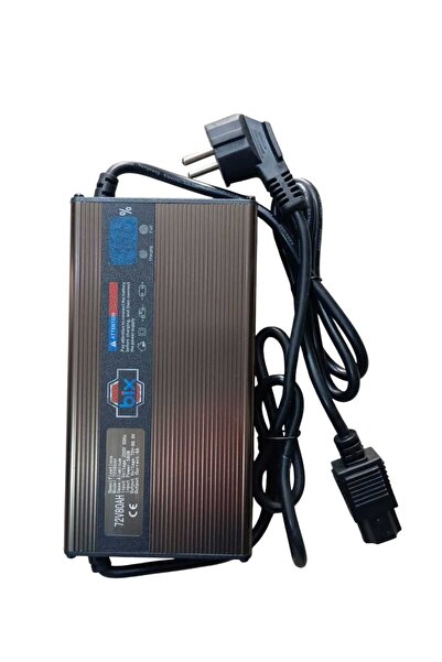 Bix EBİKE 72V80 AMPER DEMİR KASALI DIŞI DİJİTAL ŞARJ ALETİ DEVRE KESİCİLİ