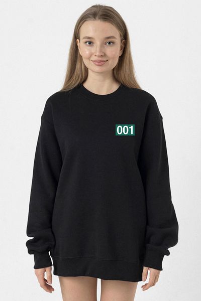 Tshirthane Squid Game Player 001 Black Women's 2Ip Sweatshirt