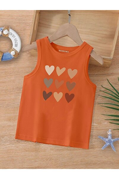 BENROMA Çizgi Film Karakter Baskılı Kolsuz Çocuk Tişört