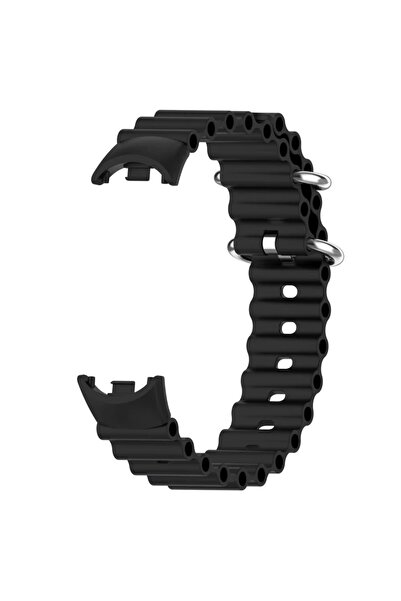 UnDePlus Xiaomi Mi Band 10 / Band 9 / Band 8 Kordon Oluklu Geçmeli Silikon Ba...