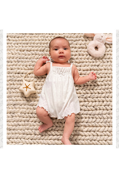 Caramell Baby Girl Rope Strap Gilet with Bottom Straps 100% Cotton 2025 Summer Season