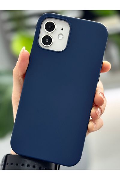 Go Aksesuar حافظة إطلاق من السيليكون السائل المخملي المتوافق مع هاتف Iphone 12 و12 Pro مقاومة للبقع