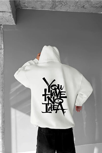 Wish BF سويت شيرت بغطاء للرأس مطبوع بدون فكرة