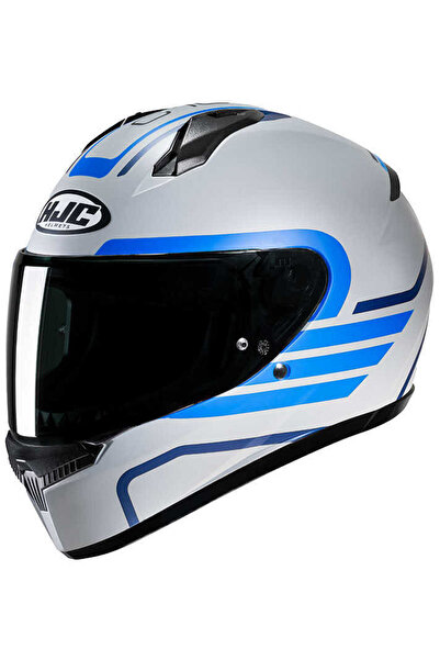 HJC C10 Lito Kapalı Motosiklet Kaskı Beyaz Mavi
