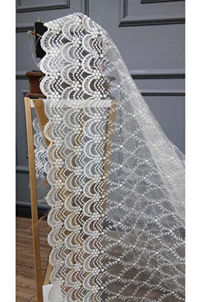 farbateks Embroidery New Eco Series Cluster Patterned Embroidery 3 Layers Pleated Tulle Curtain