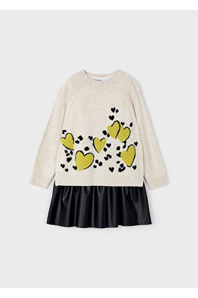 MAYORAL Girl's Heart Printed Skirted Dress
