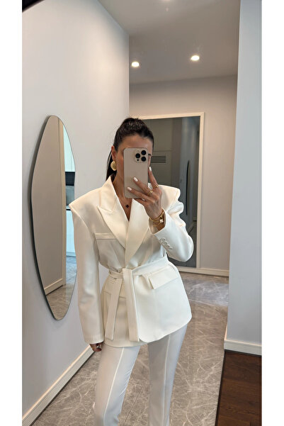 My Blog Fehér Kampal kabát nadrág szett - 912068