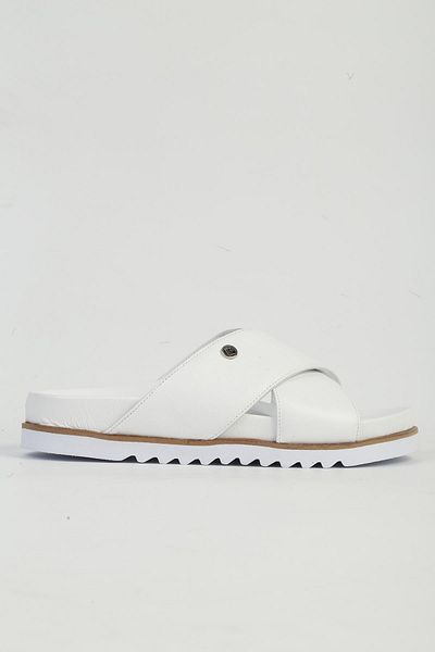 Pierre Cardin Genuine Leather White Women's Slippers Pc-54601