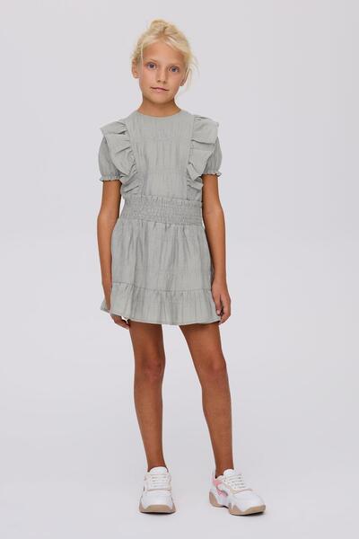 Beverly Hills Polo Club Kız Çocuk Gri Melanj Etek