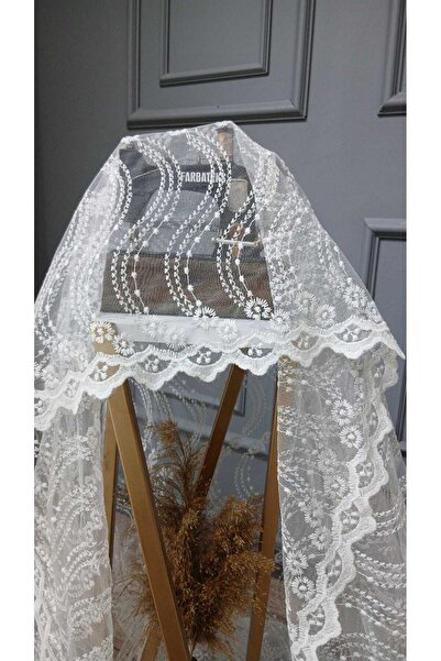 farbateks Embroidery New Eco Series Ivy Pattern Embroidery 3 Layers Pleated Tulle Curtain