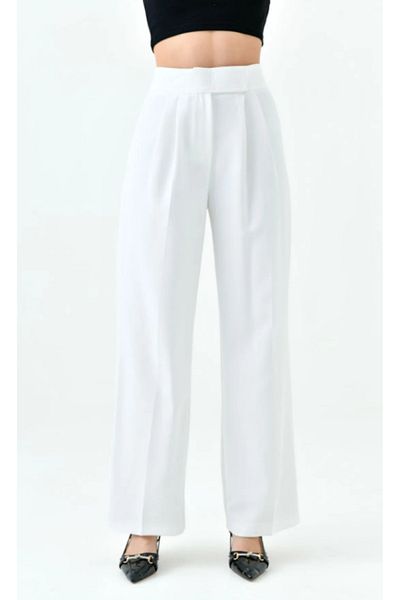 VivaJoy Women's Lycra High Waist Velcro Palazzo Pants