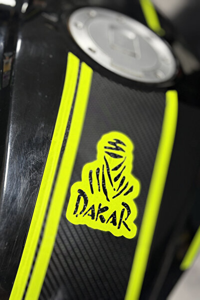 Banxtre ملصق داكار رالي أصفر نيون - للمحرك والسيارة والخوذة (قطعة واحدة)