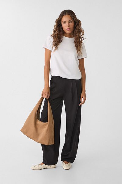 Stradivarius Faux suede shoulder bag