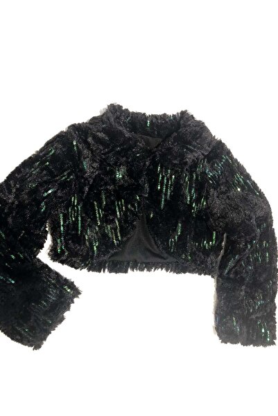 274140 PELUŞ PAYETLİ BOLERO (DAR KALIP)