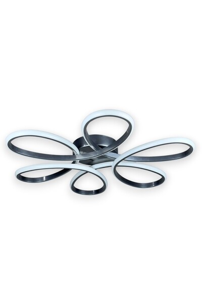 LEGACY Sedef Modern Tasarım Yatak Odası - Salon - Mutfak Gri Renk Gün Işığı Ve Beyaz Led Avize