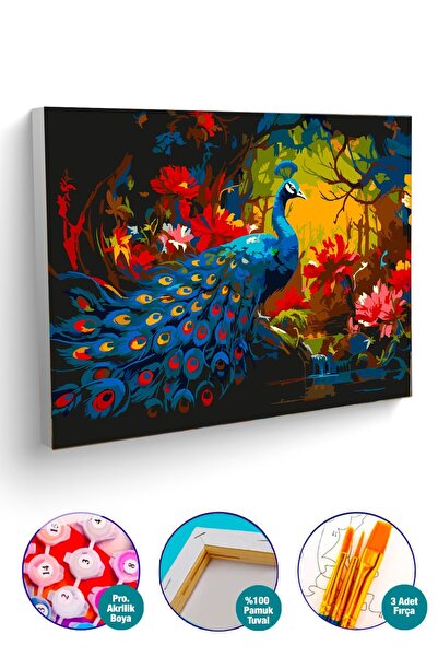 Picasso World Hobby Art Sayılarla Boyama Numaralı Tuval Seti Fırça Boya Dahil...