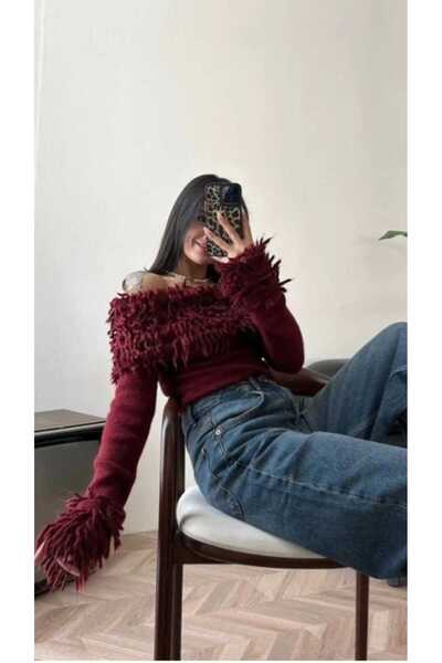 NÜANS MODA سترة بياقة مادونا