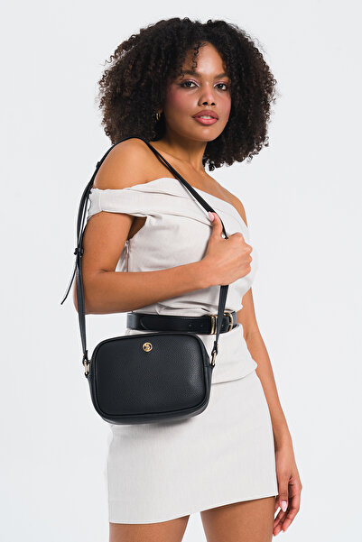 U.S. Polo Assn. حقيبة ماسنجر سوداء للنساء - Us25195