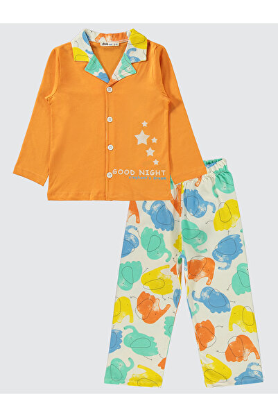 Civil Boys 2-5 Years Old Boy's Pajama Set - Orange