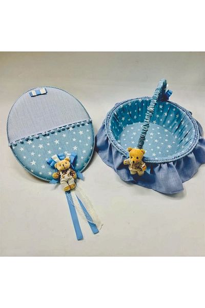 Cansüs Σετ καλάθι με στολίδια 2 τεμαχίων Baby Shower