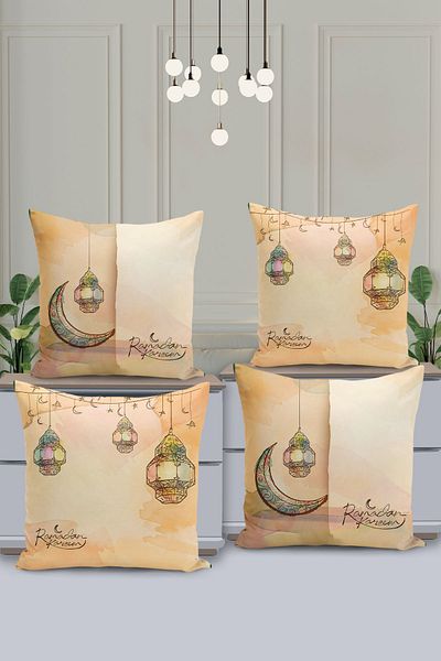 Filamente Set de huse de pernă cu model special Ramadan din 4 piese - imprimate digital pe două fețe