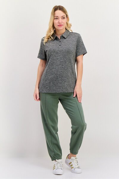 SKECHERS Women Sportswear Fit Short Sleeve Outdoor Polo Shirt, Grey