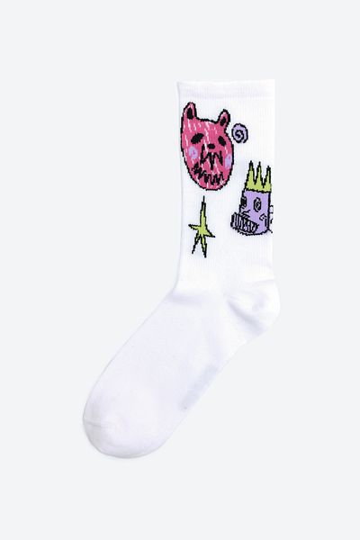 Hype of Steps Strangers - Drawing Patterned Socks