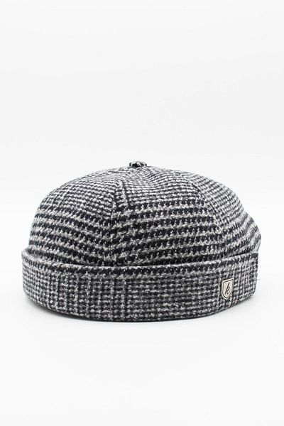 Külah Unisex Black Patterned Wool Docker Hat