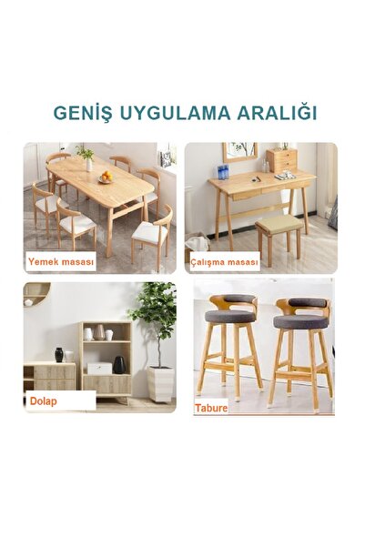 Tarix Masa sandalye Profil Ayak Pabucu Sessiz , Kaydırmaz zemin koruyucu 8adet M siyah