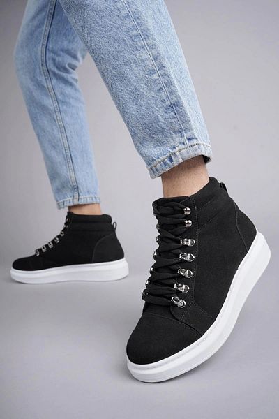 TB Terzi Bey Tb206 Ottawa Lace-up Suede Ανδρικά Αθλητικά Μποτάκια Bt - Μαύρα