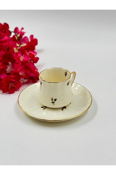 decovien 6 Persons Handmade Porcelain Coffee Cup Set