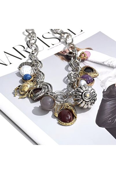 neslyaccessories Charmlı Vintage Kolye