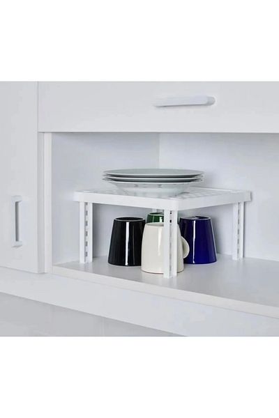 Roza's Home 3 Pcs Square Standing Shelf Closet Inside Organizer Multi-Storey Shelf Plate Coasters Spice Rack Bathroom Kitchen Shelf