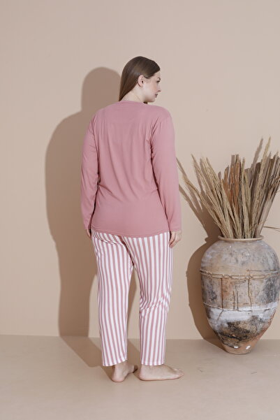 Lukitus Plus Size Cotton Milan Fabric Women's Pajamas Set