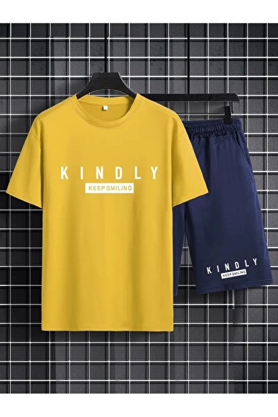 DAXİS Sportwear Company Ανδρικό εμπριμέ κοστούμι - TEE & SHORTS Σετ μπλούζας ...