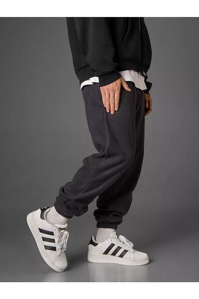 Trendiz Μαύρο Unisex Fleece Sweatpants - 2043