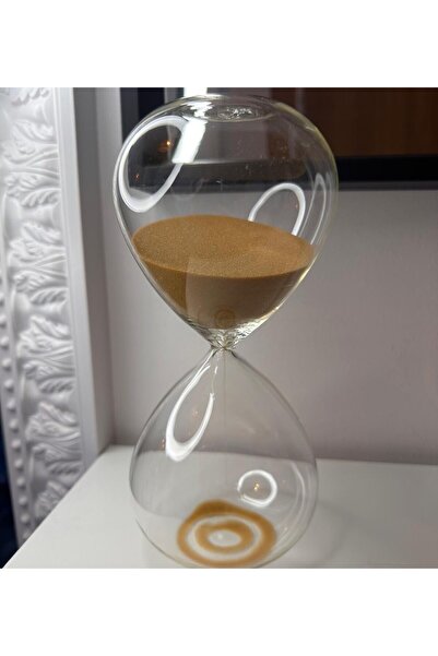 HEDİYEBİZİZ Cam Kum Saati 1 SAAT GOLD