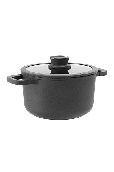 Berghoff Leo stone non-stick aluminum cast deep pot with lid 24x14 cm