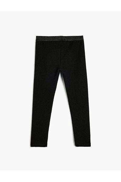 Koton Glitter Detailed Leggings - Elastic Waist