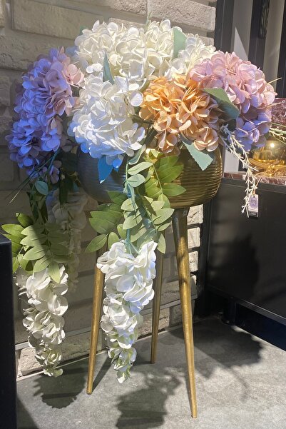 Lucky Art Gold Pirinç Ayaklı Çiçeklik