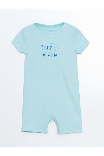 LC Waikiki New Season Crew Neck Printed Baby Boy Jumpsuit - S5K635Z1