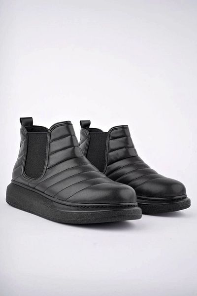 TB Terzi Bey Tb205 Boston Laceless Skin Ανδρικά Αθλητικά Μποτάκια St - Μαύρα