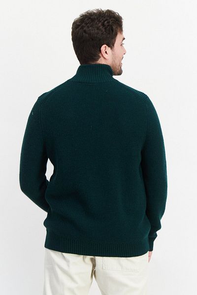 Lyle & Scott Men High Neck Long Sleeve Brand Logo Sweaters, Dark Green