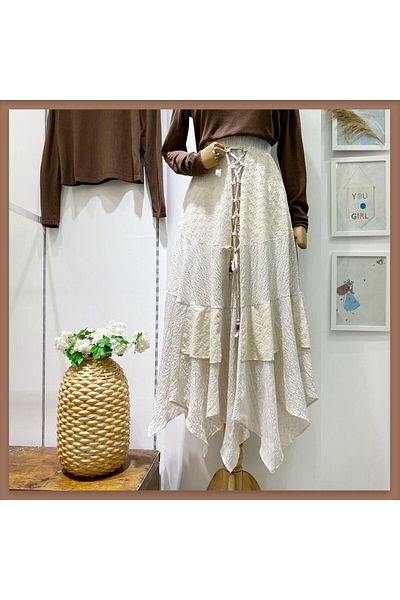 Faya Boutique FUSTA CU TĂJERE ASIMMETRICĂ FISTO