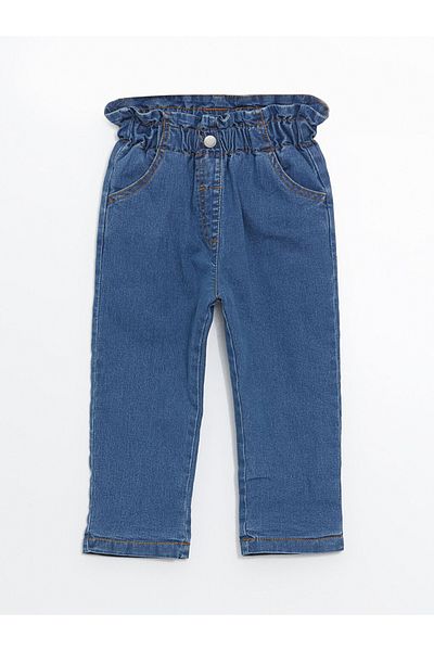 LC Waikiki Lcw Kids Elastic Waist Basic Baby Girl Jean Pants