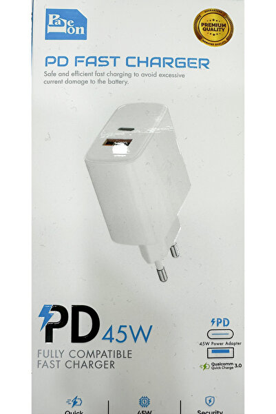 instatech 45W PD Type-C Çoklu Hızlı Şarj Aleti Başlık USB Çıkışlı 3.0