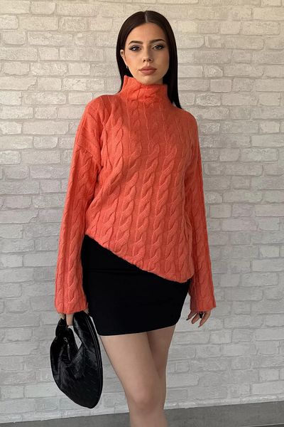 GÜLSELİ Koyusomon Half Turtleneck Patterned Women's Knitwear Sweater