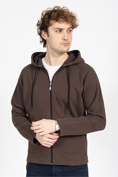 Vs Unisex Reglan Tam Fermuarlı Sweat 23k 041 KAHVE