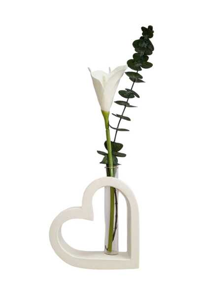 Dekora Çiçek Vasă decorativă în formă de inimă, figurină, ghiveci pentru flori, cadou