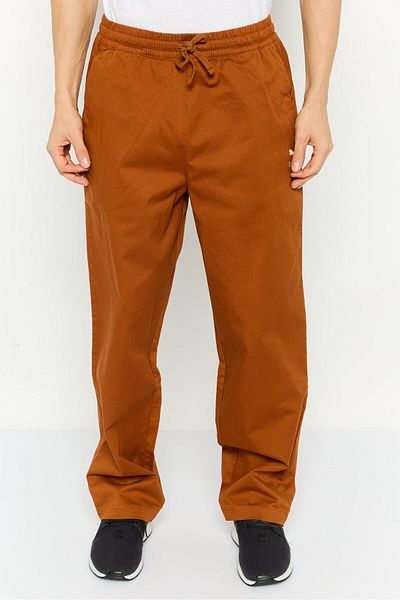 Puma Men Sportswear Fit Embroidered Logo Outdoor Sweatpants, Rust Brown